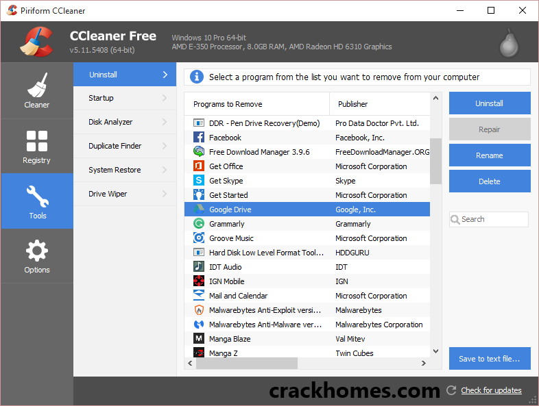 CCleaner Pro 5.44,6575 Crack + Khóa cấp phép cho Win + Mac [Đã cập nhật]